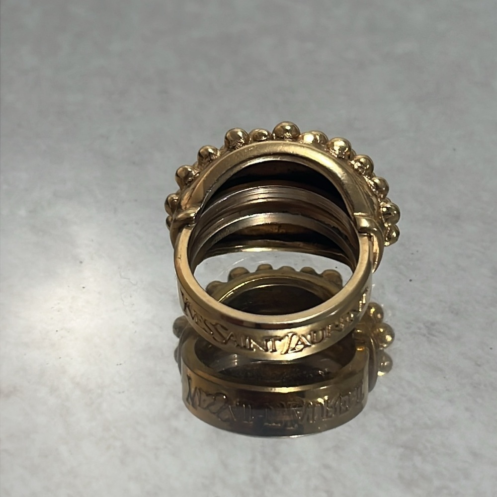 Authentic vintage gold yves saint laurent ring size 7.5 - Picture 8 of 8